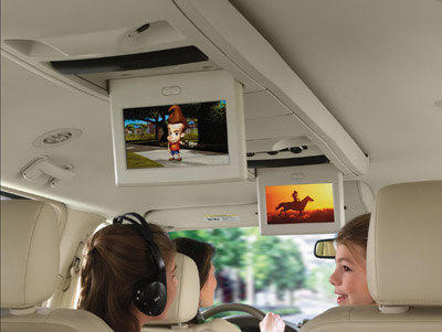 2010 Dodge Grand Caravan Rear Seat Video - DVD - 9 Inch